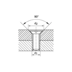Stegborr DIN 8374 HSS 90° GH M10