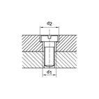 Stegborr DIN 8376 HSS 180° GH M10