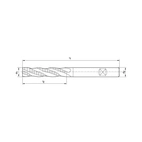 Skrubbfräs DIN 844L HSSE 12,00mm NF