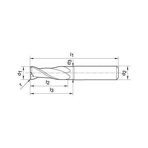 Torusfräs HM 3/0,3mm Z2 M HA TA-C