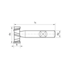 Spårfräs för T-spår DIN 851-AB HSSE 25,0x11,0mm