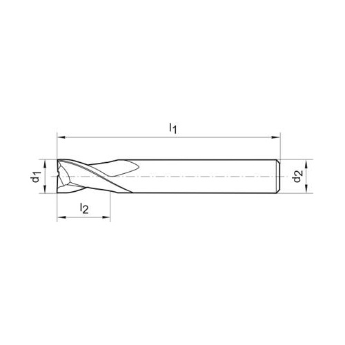 Pinnfräs DIN 6527-K HM TiAIN HA Z2