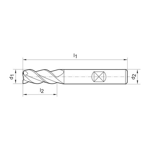 Pinnfrässats 6527L HM TiAIN 4-12mm, 6-delar