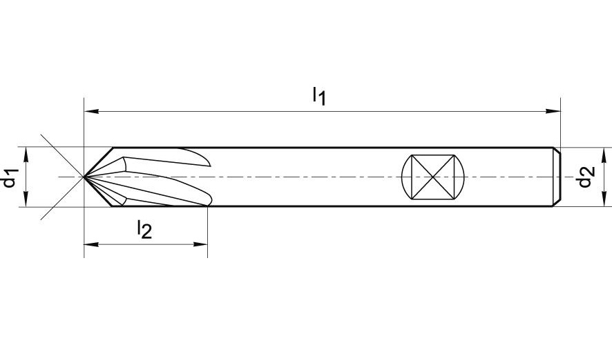 Fasfräs NC DIN 6527 HM TiAIN 120°