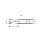 Skrubbfräs HM WN-L TiAlN HR 25° 6,0mm HB Z3