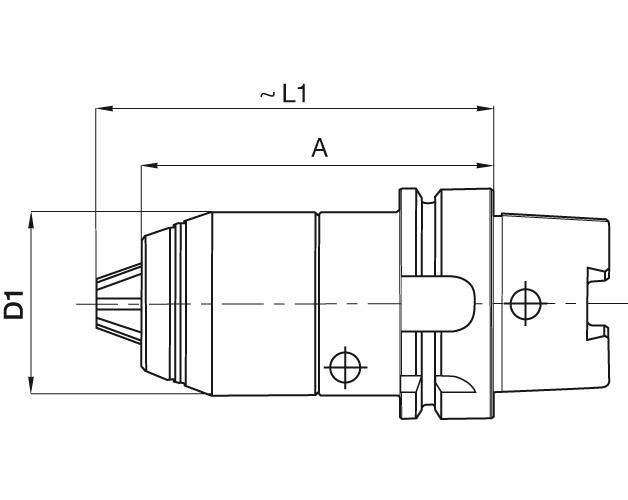 CNC-Borrchuck kort D69893 IK 1-16mm HSK 63