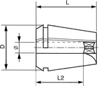 Spännhylsa ER DIN 6499B EX ER32 FK.10,0X8,0mm