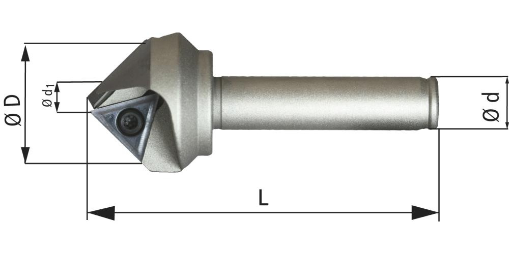 Fasfräs 45° D45mm Z1 för TCGX 163504