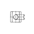 T-Spårmutter DIN 508-10, M12 Sb. 14mm