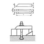 Spännjärn gaffel fasad DIN 6315B 11x100mm