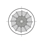Vinkeländfräs DIN 1833-D HSSE 45° 16mm