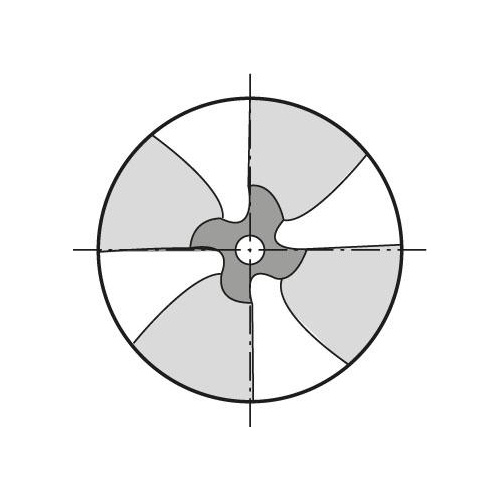 Hörnradiefräs DIN 6518-B HSSE 1,0mm