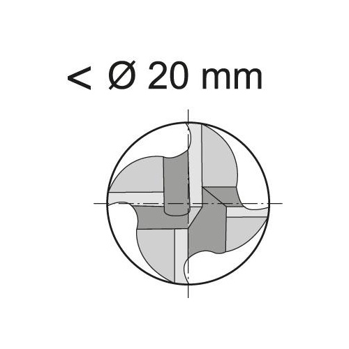 Skrubbfräs DIN 844K HSSE 8,00mm NF