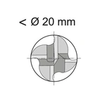 Skrubbfräs DIN 844K HSSE 8,00mm NF