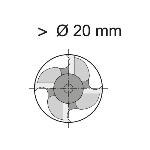 Skrubbfräs DIN 844L HSSE 12,00mm NF