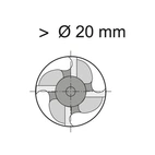 Skrubbfräs DIN 844L HSSE 12,00mm NF