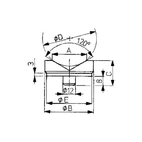 Prismatiskt toppstycke DIN 6441 Ø45mm