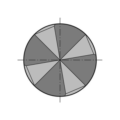 Fasfräs NC DIN 6527 HM 10,0mm 60° TiAIN