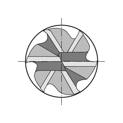Pinnfräs DIN 6527-L N HM TiAlN HB Z6
