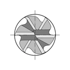 Pinnfräs DIN 6527-L N HM TiAlN HB Z6