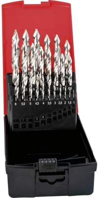 Spiralborrsats Step Tip DIN338 HSS 1-13mm 25-delar