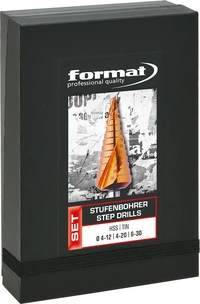 Stegborrsats HSS med spiralspår TiN 4-30,00mm