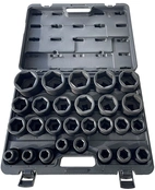 Krafthylssats 3/4" 6-kant 17-60mm 27-delar