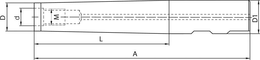 Förlängare till fräsdorn med gänga Ø16x 60mm M8