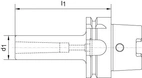 Fräschuck Form-D D69893A HSK100/MK1x110mm