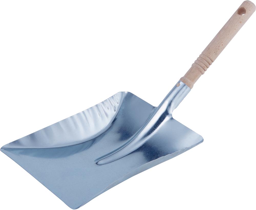 Sopskyffel galv. trähandtag, 440x220mm