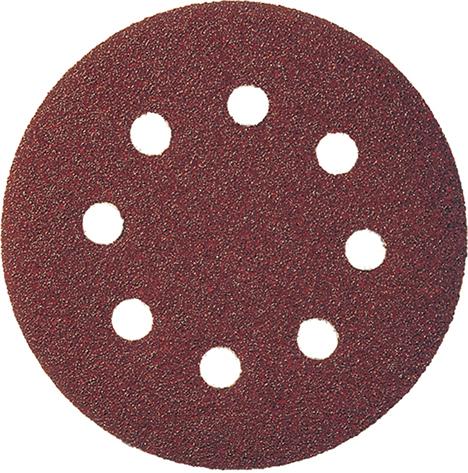 Sliprondell, Alu oxid A, Kardborrfäste, 125mm, 8 Hål