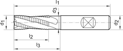 Skrubbfräs DIN6527L NF HM Fire