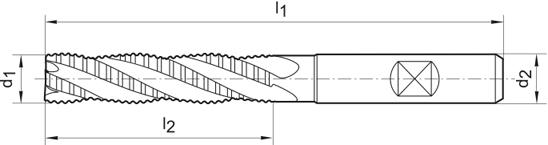 Skrubbfräs DIN 844L HSSE NR