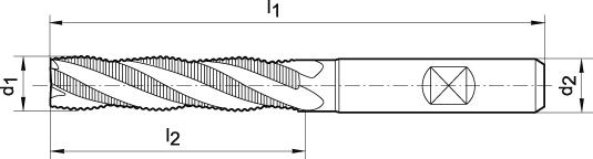 Skrubbfräs DIN 844L HSSE 16,0mm HR