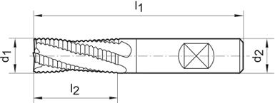 Skrubbfräs DIN 6527L HM TiAIN HB HR