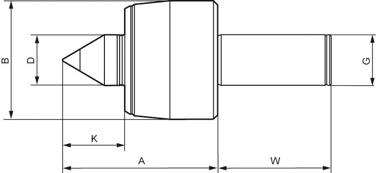 Roterande svarvdubb cylindrisk