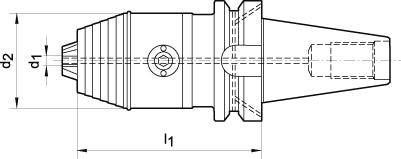 Precisionsborrchuck kort Hö/Vä DIN JISB 6339-AD/B BT