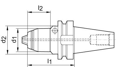 Precisionsborrchuck kort AKL DIN JISB 6339