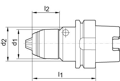 Precisionsborrchuck kort AKL DIN 69893