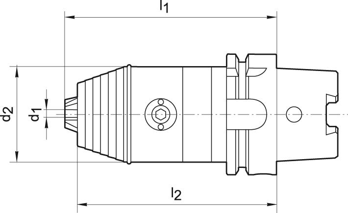 Precisionsborrchuck Hö/Vä DIN 69893-A HSK