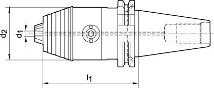 Precisionsborrchuck Hö/Vä DIN 69871-AD/B SK50, IK