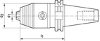 Precisionsborrchuck Hö/Vä DIN 69871-A, 0,5-13mm, SK40
