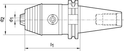 Precisionsborrchuck Hö/Vä DIN 69871-A SK