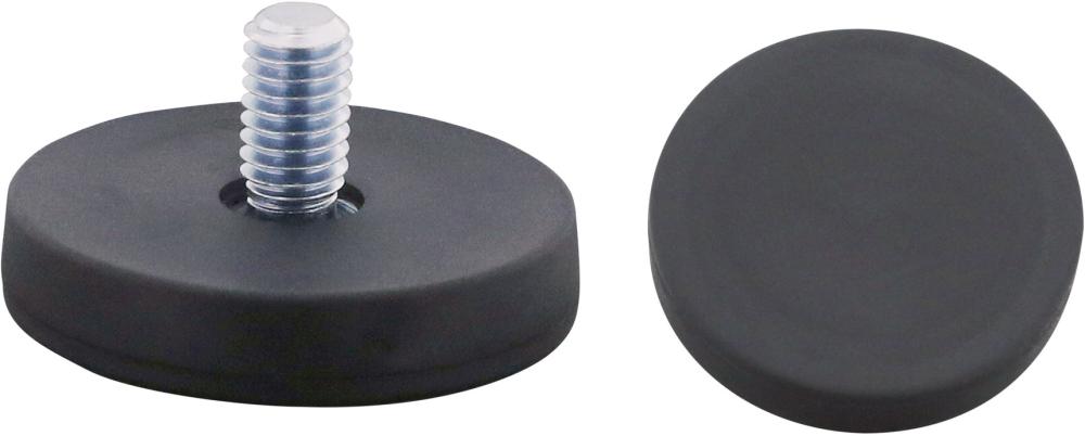 Neodymmagnet Ø22mm med pinnskruv M4, gummi