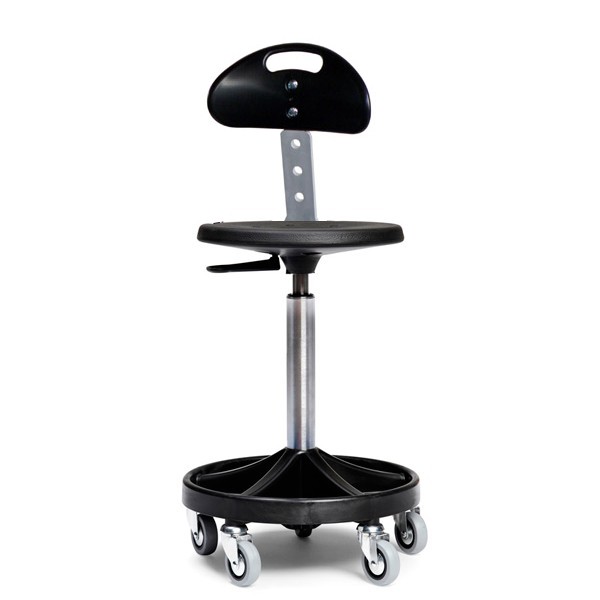 Montör- och åkstol med ryggstöd