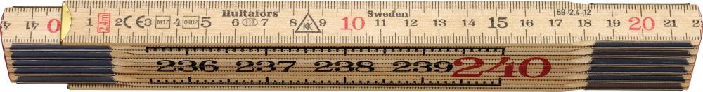 Meterstock 59-2.4-12, Trä, Natur 2,4m