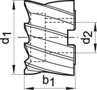 Ändplanfräs DIN 1880 HSSE 40x32 N