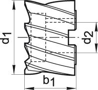 Ändplanfräs DIN 1880 HSSE W