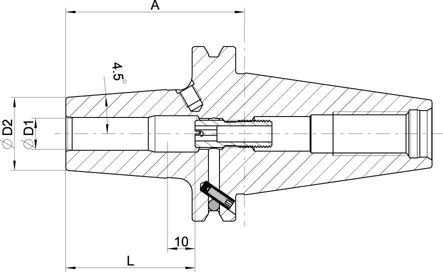 Krympchuck DIN 69871AD/B SK40 SL