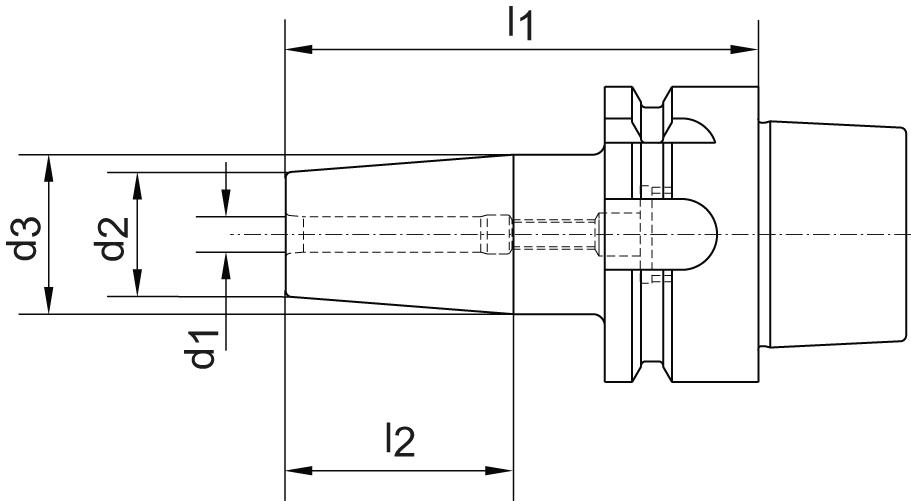 Krympchuck DIN 69863-A, HSK50, Form E